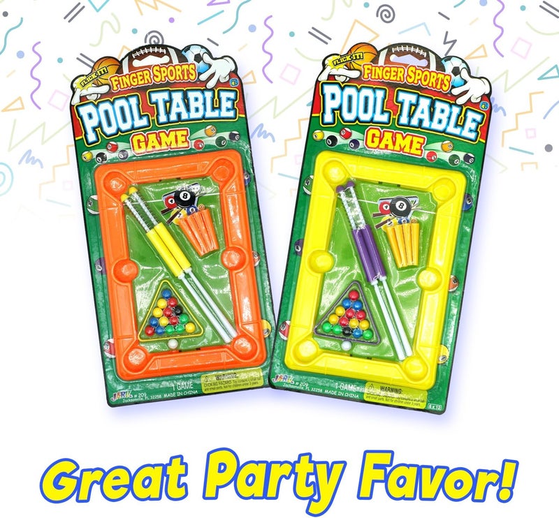 Ja-Ru 12 Inch Mini Pool Table Set (Mini Billiards) w/ 2 Cue Stick & Pool Balls. Portable Travel Size Mini Arcade Game. Office Desk Toys & Tabletop Games. Party Favors. 209 - Image 3